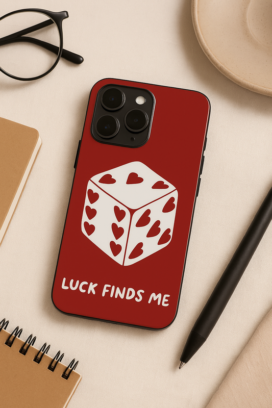 Hearts & Dice Premium Glass Back Cover For iPhone 11,12,13,14,15,16,17 Models The Case & Co