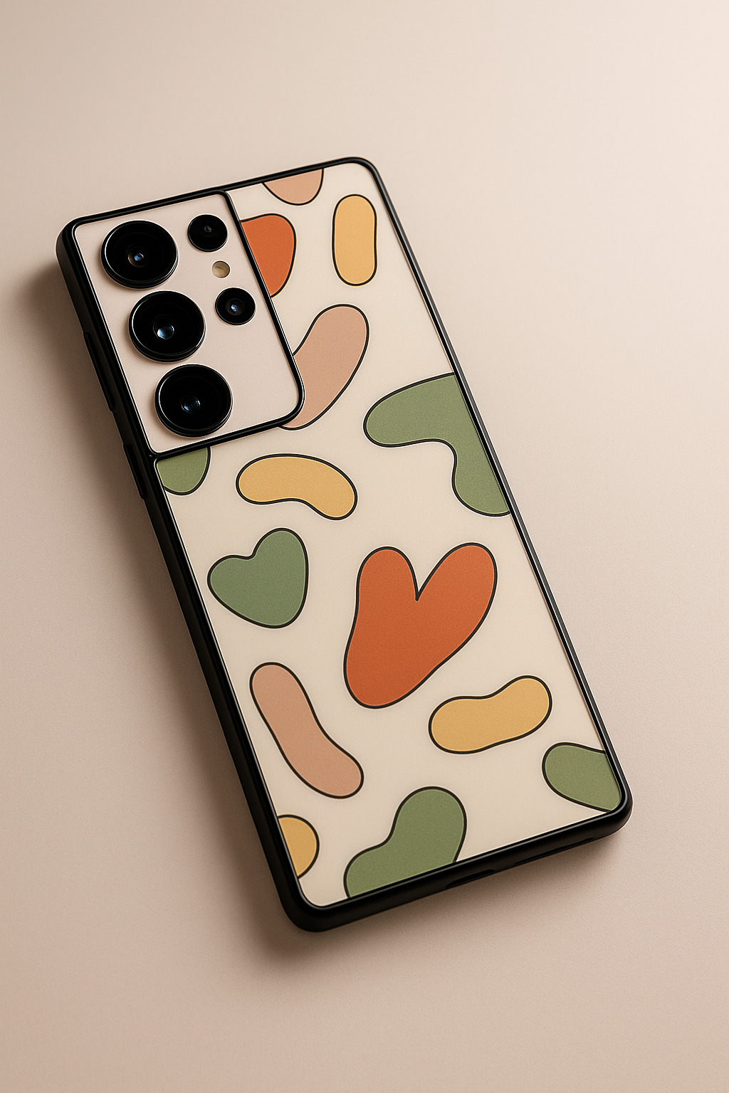 Heartsy Abstract Premium Glass Back Cover For Galaxy S, A, M & F Series The Case & Co