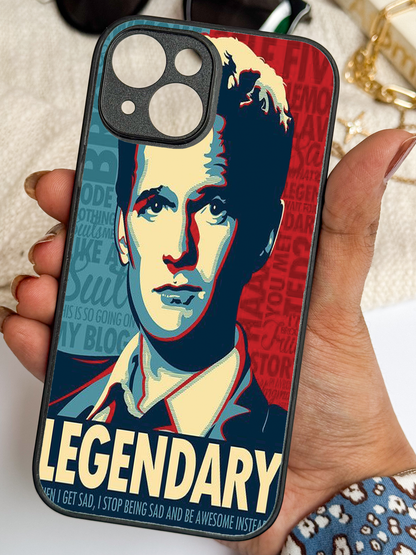 HIMYM  The Legendary Premium Glass Back Cover For iPhone 11,12,13,14,15,16,17 Models The Case & Co