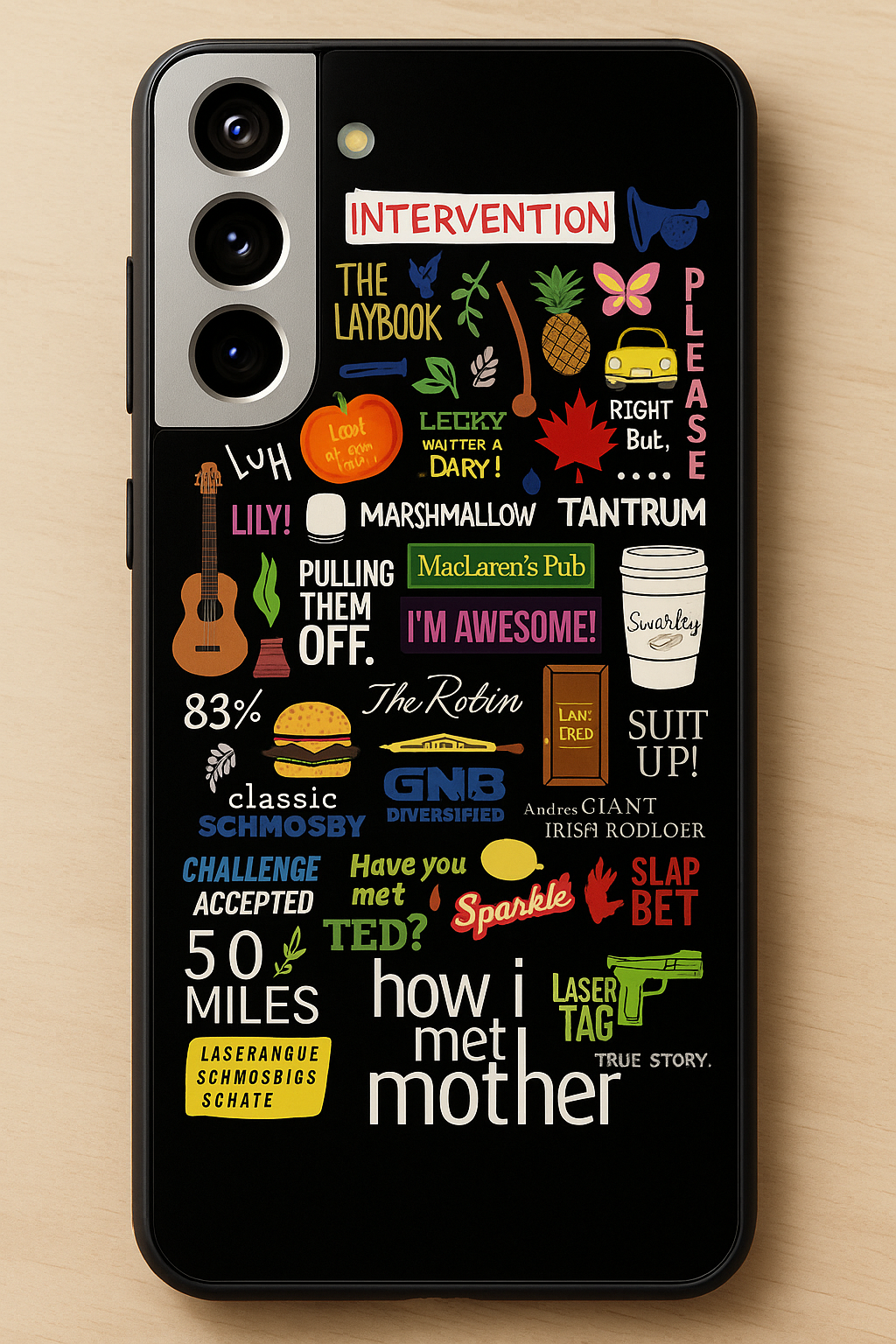 HIMYM The Playbook Edition Premium Glass Back Cover For Galaxy S, A, M & F Series The Case & Co