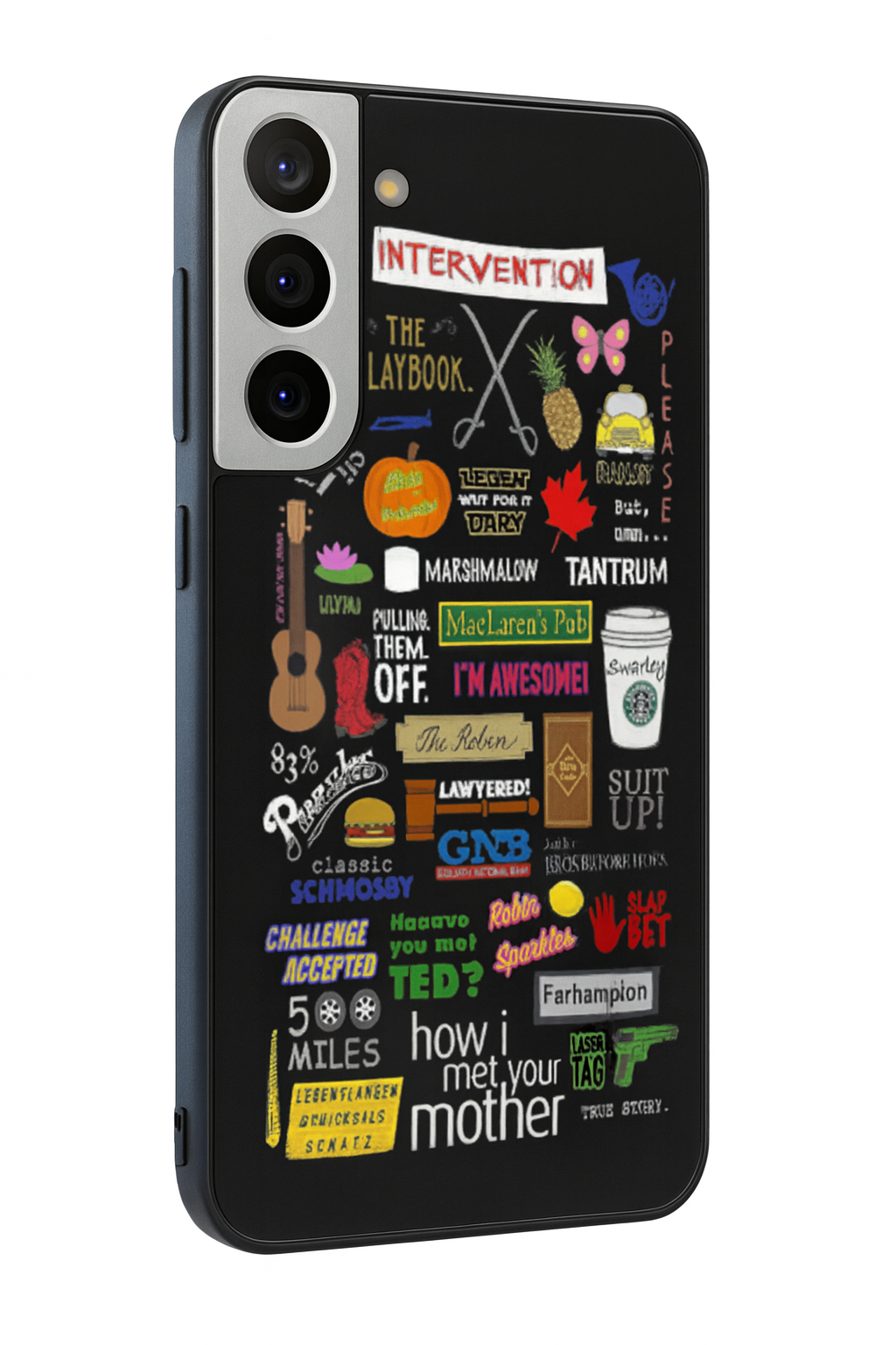 HIMYM The Playbook Edition Premium Glass Back Cover For Galaxy S, A, M & F Series The Case & Co