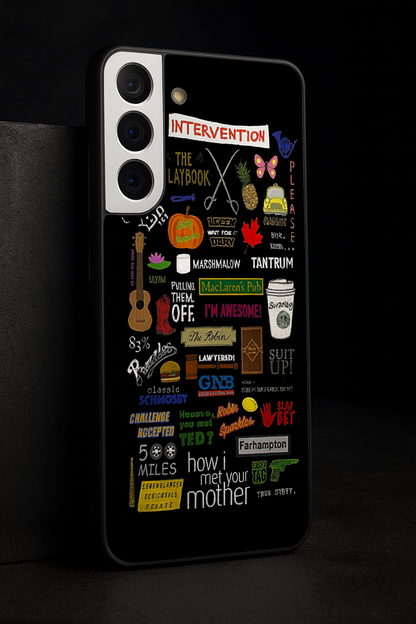 HIMYM The Playbook Edition Premium Glass Back Cover For Galaxy S, A, M & F Series The Case & Co