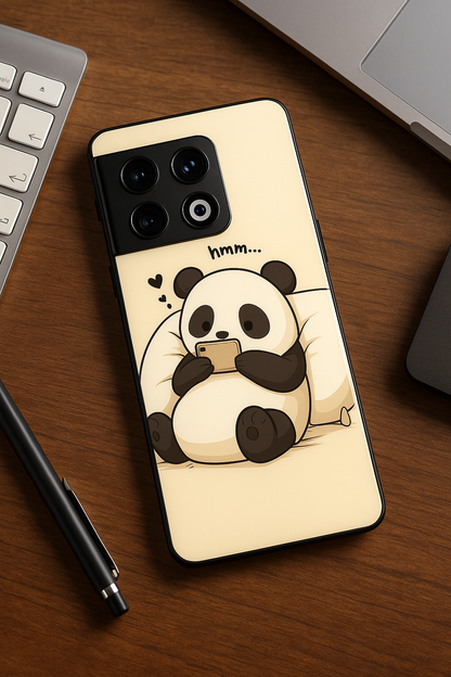 HMM Panda Glass Back Cover For One Plus 13, 12, 11, 10, Nord Series The Case & Co