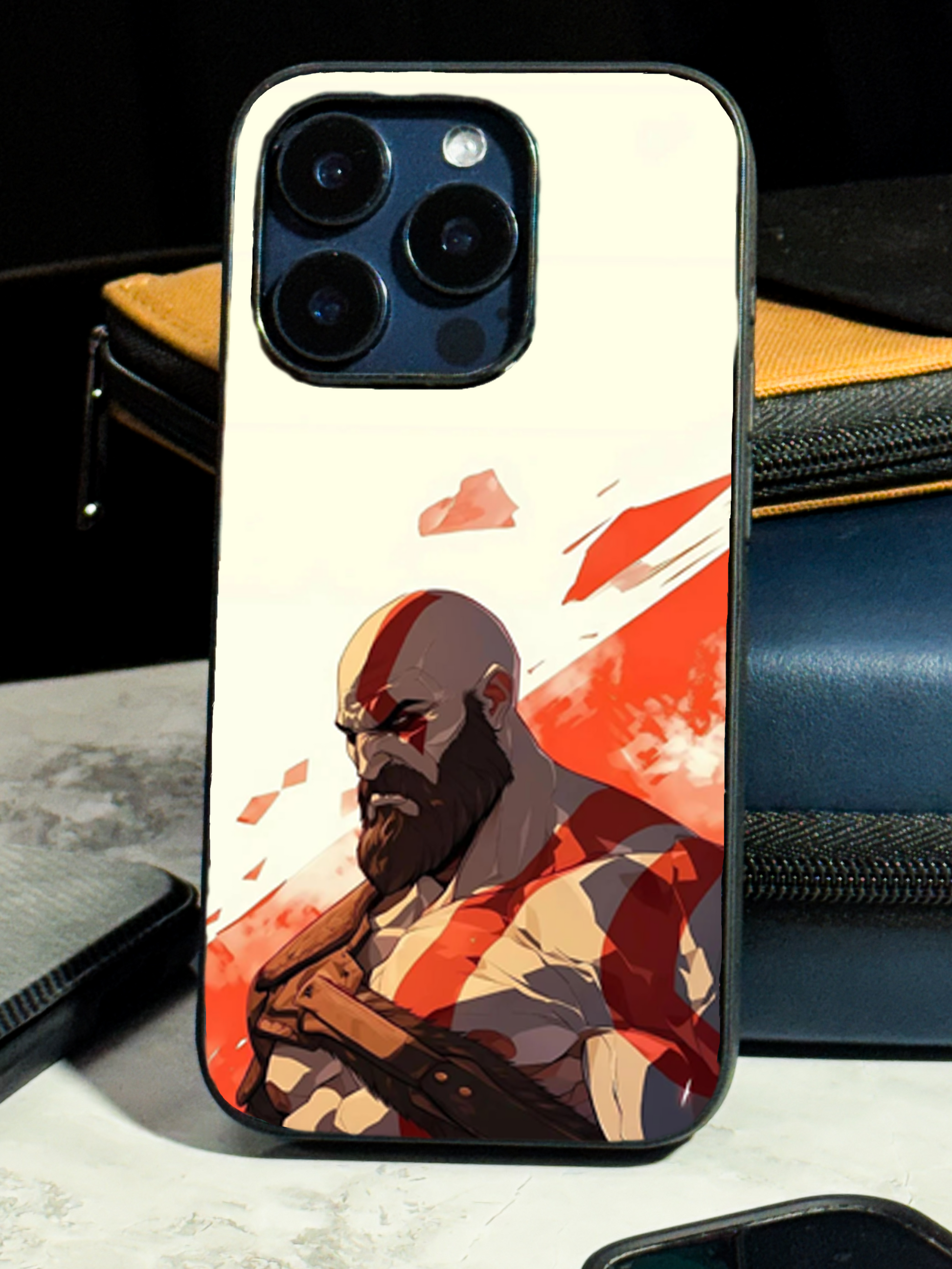 I am Kratos Premium Glass Back Cover For iPhone 11,12,13,14,15,16,17 Models The Case & Co