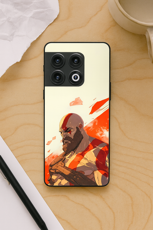 I am Kratos Premium Glass Back Cover For One Plus 13, 12, 11, 10, Nord Series The Case & Co