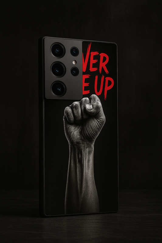 Iron Will Premium Glass Back Cover For Galaxy S, A, M & F Series The Case & Co