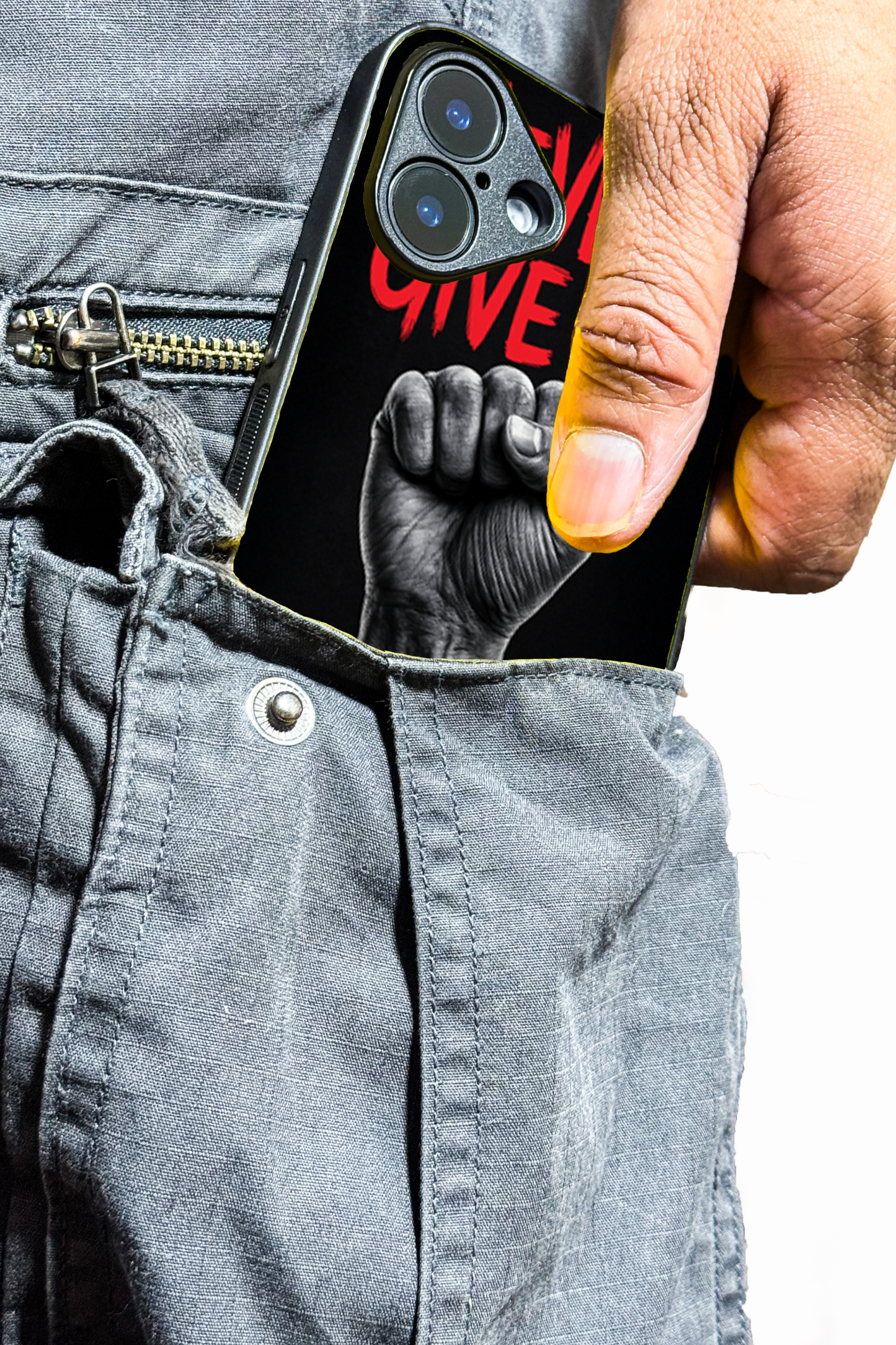 Iron Will Premium Glass Back Cover For iPhone 11,12,13,14,15,16,17 Models The Case & Co