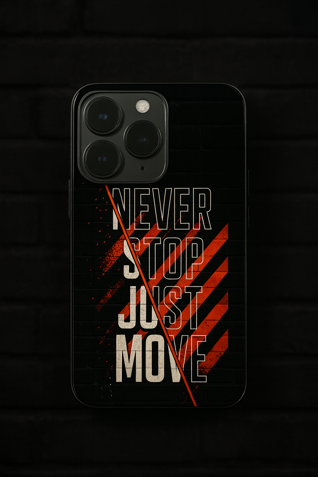 JUST MOVE Premium Glass Back Cover For iPhone 11,12,13,14,15,16,17 Models The Case & Co