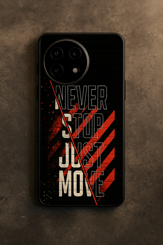 JUST MOVE Premium Glass Back Cover For One Plus 13, 12, 11, 10, Nord Series The Case & Co