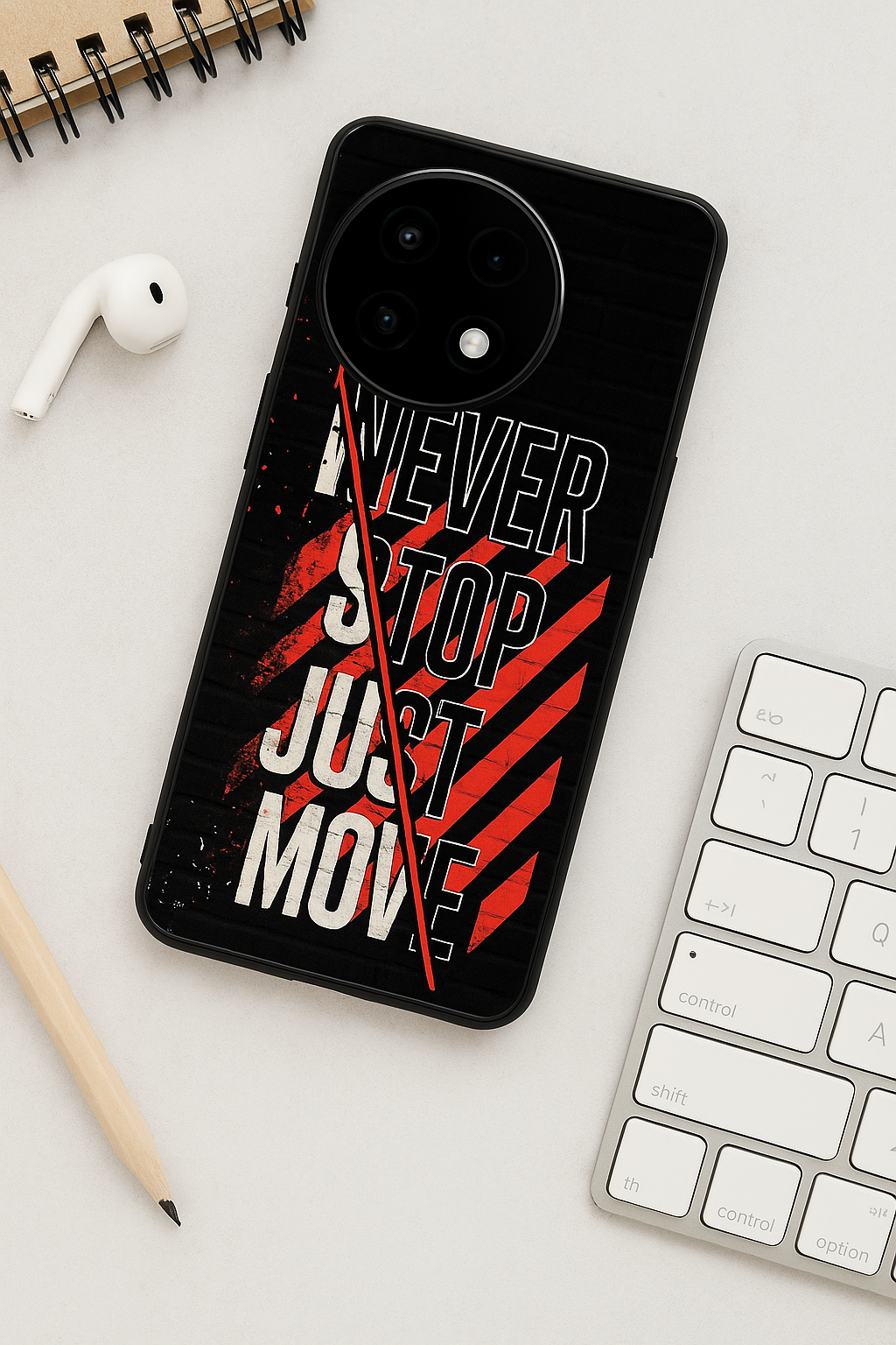 JUST MOVE Premium Glass Back Cover For One Plus 13, 12, 11, 10, Nord Series The Case & Co