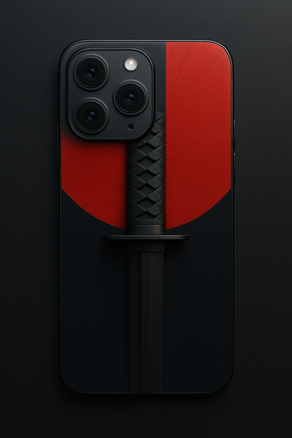 Katana Abstract Shot Theme Premium Glass Back Cover For iPhone 11,12,13,14,15,16,17 Models The Case & Co