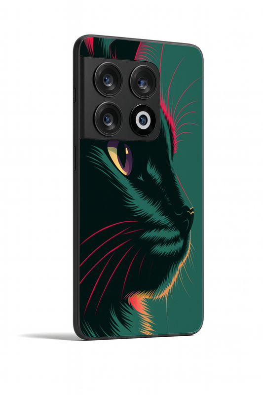 Kitty Abstract Premium Glass Back Cover For One Plus 13, 12, 11, 10, Nord Series The Case & Co