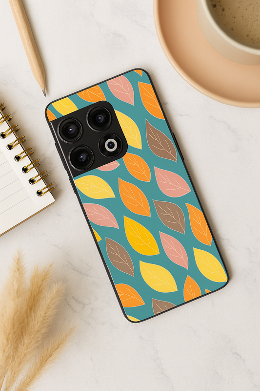 Leaf Pattern Premium Glass Back Cover For One Plus 13, 12, 11, 10, Nord Series The Case & Co