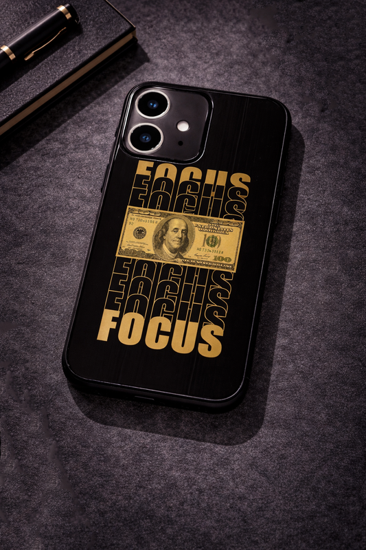 Level Up Focus Premium Glass Back Cover For iPhone 11,12,13,14,15,16,17 Models The Case & Co