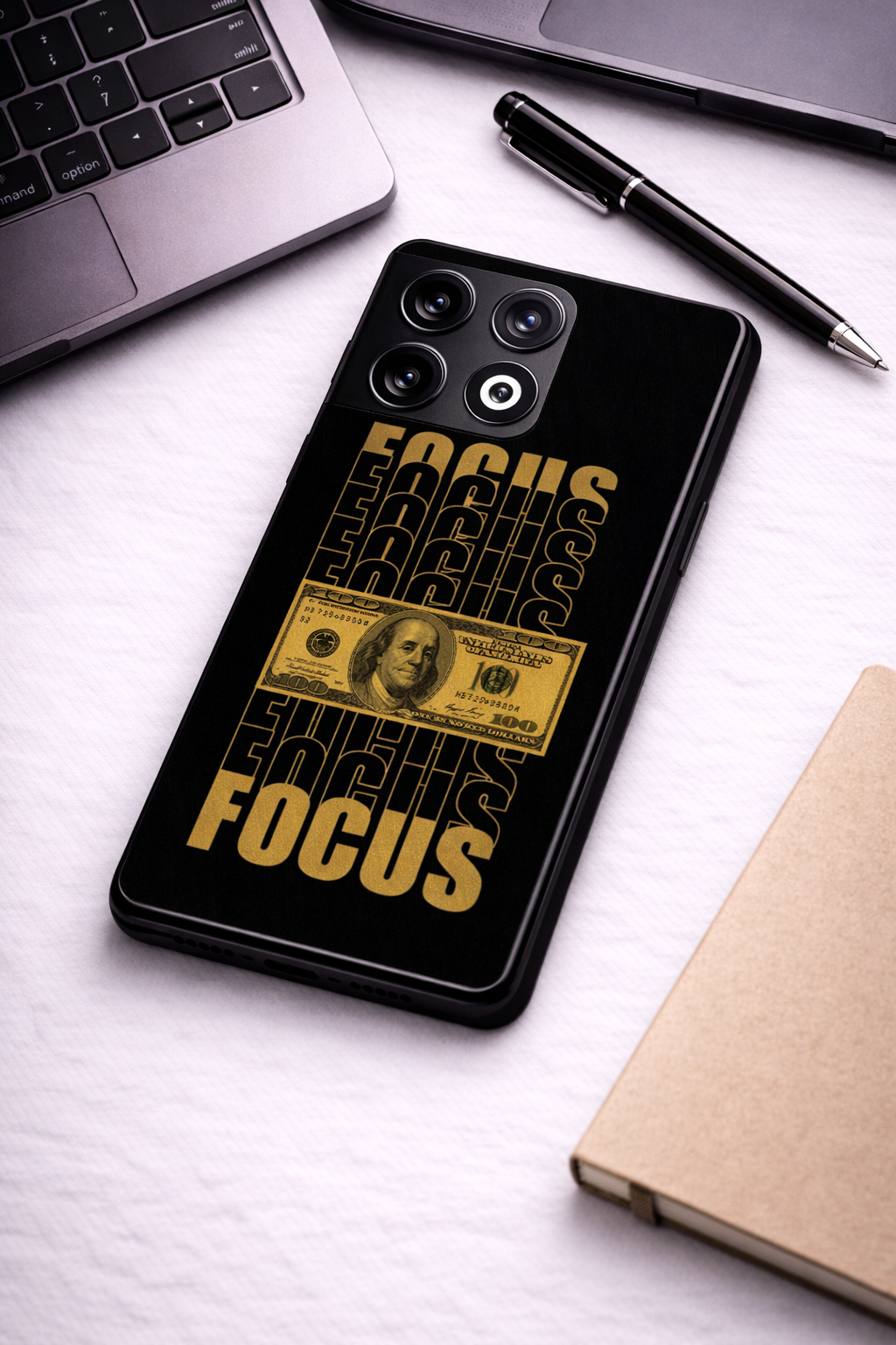 Level Up Focus Premium Glass Back Cover For One Plus 13, 12, 11, 10, Nord Series The Case & Co