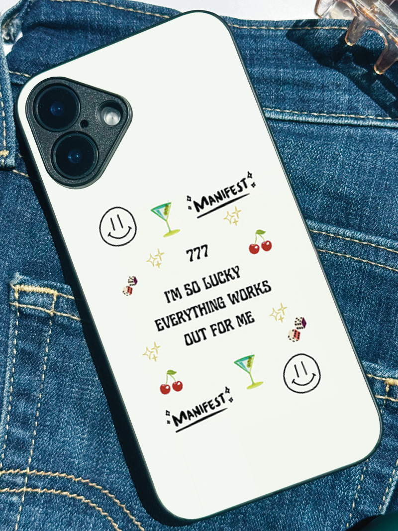 Manifest Mode Premium Glass Back Cover For iPhone 11,12,13,14,15,16,17 Models The Case & Co