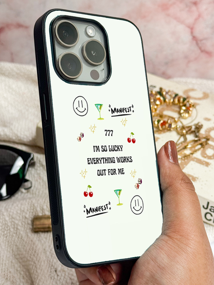 Manifest Mode Premium Glass Back Cover For iPhone 11,12,13,14,15,16,17 Models The Case & Co