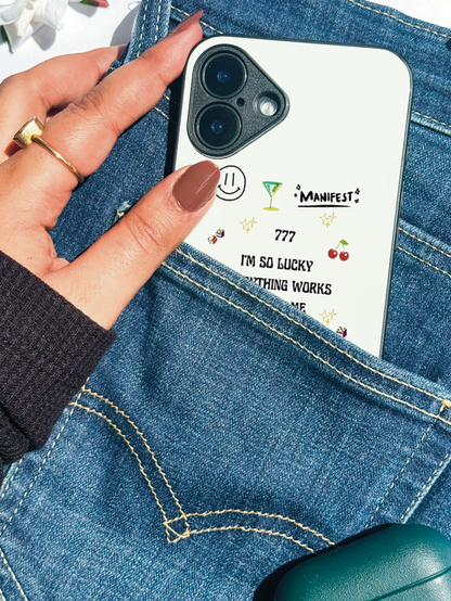 Manifest Mode Premium Glass Back Cover For iPhone 11,12,13,14,15,16,17 Models The Case & Co