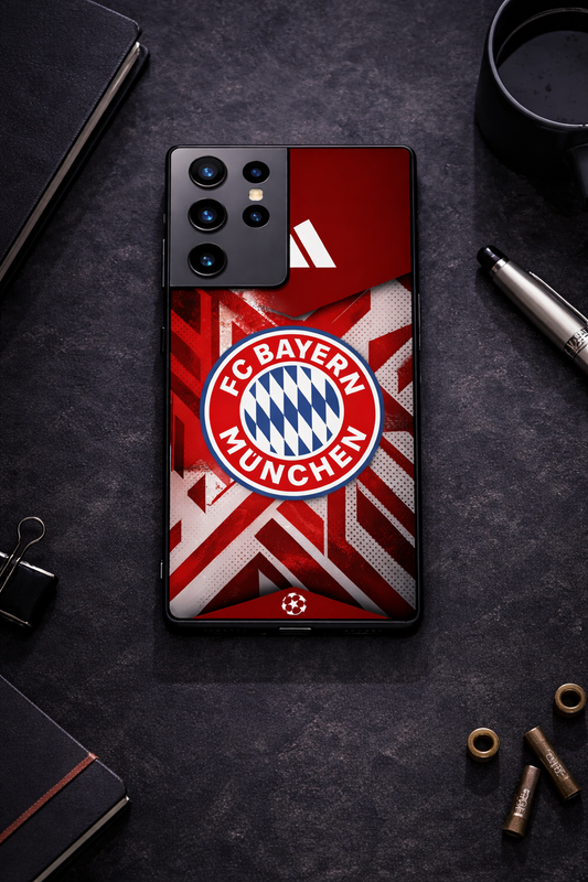 Matchday Bayern Premium Glass Back Cover For Galaxy S, A, M & F Series The Case & Co