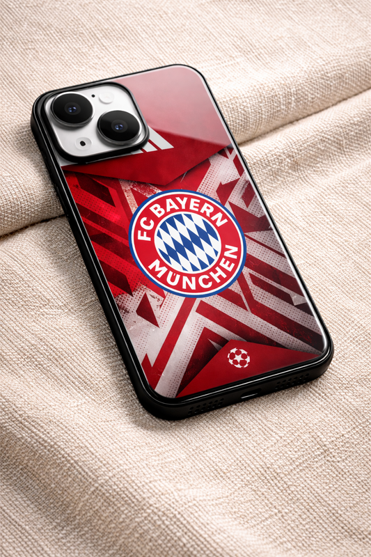 Matchday Bayern Premium Glass Back Cover For iPhone 11,12,13,14,15,16,17 Models The Case & Co