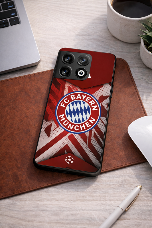 Matchday Bayern Premium Glass Back Cover For One Plus 13, 12, 11, 10, Nord Series The Case & Co