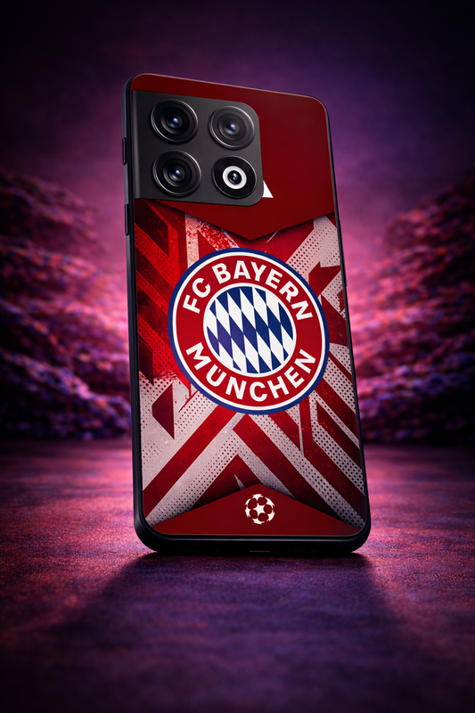Matchday Bayern Premium Glass Back Cover For One Plus 13, 12, 11, 10, Nord Series The Case & Co