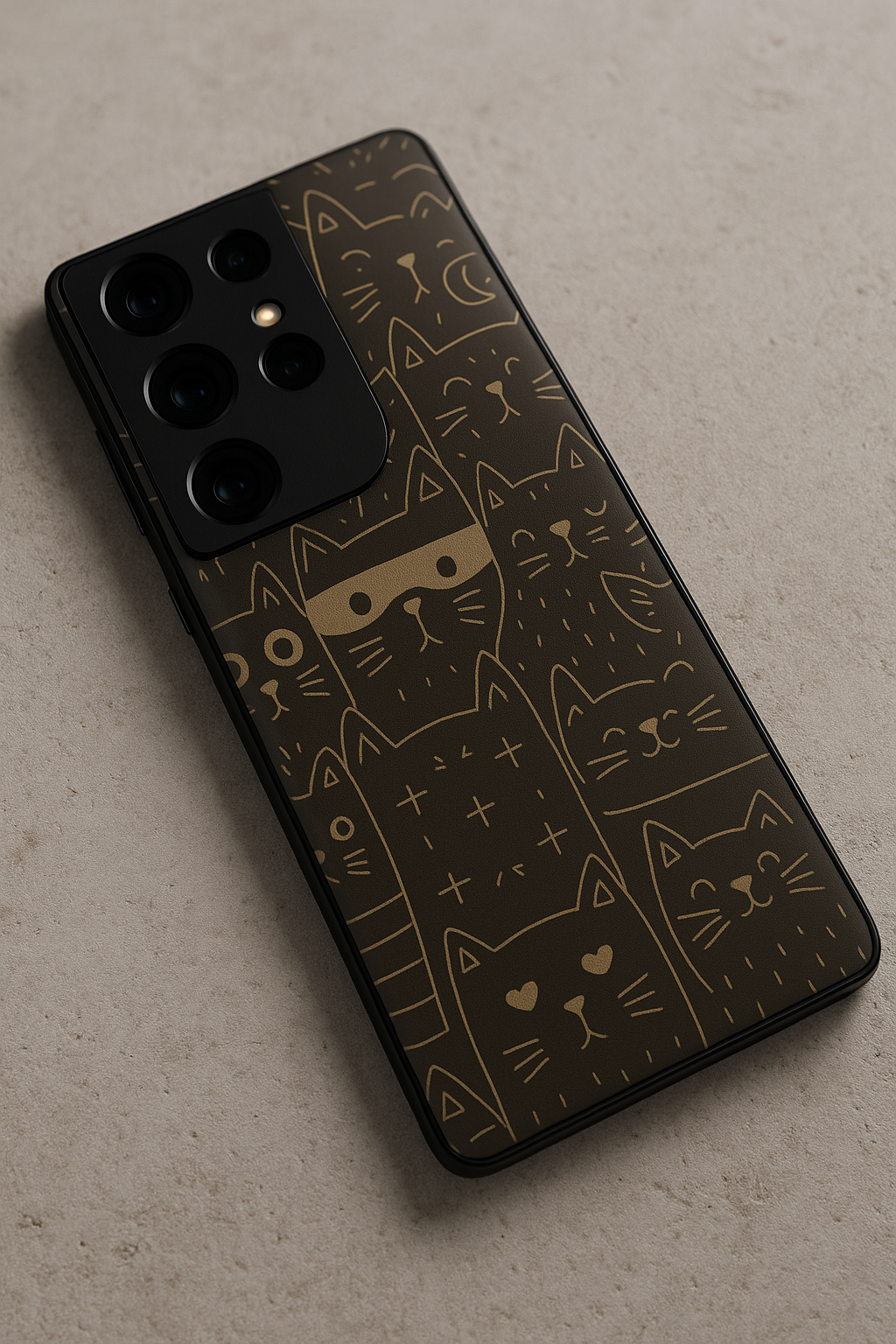 Meow You Too Premium Glass Back Cover For Galaxy S, A, M & F Series The Case & Co