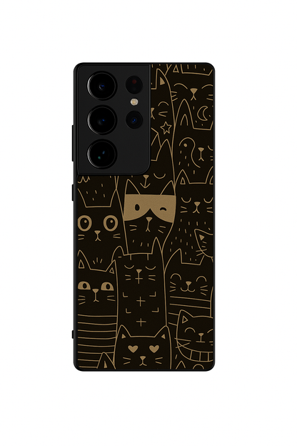 Meow You Too Premium Glass Back Cover For Galaxy S, A, M & F Series The Case & Co