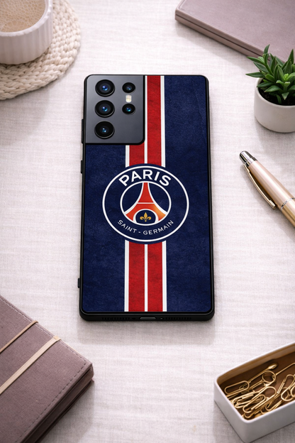 Midnight Paris Premium Glass Back Cover For Galaxy S, A, M & F Series The Case & Co