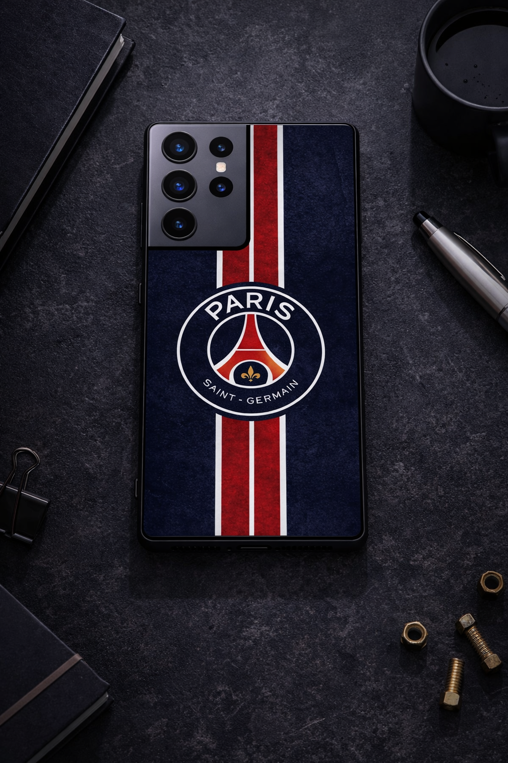 Midnight Paris Premium Glass Back Cover For Galaxy S, A, M & F Series The Case & Co