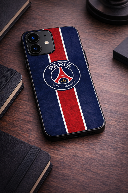 Midnight Paris Premium Glass Back Cover For iPhone 11,12,13,14,15,16,17 Models The Case & Co