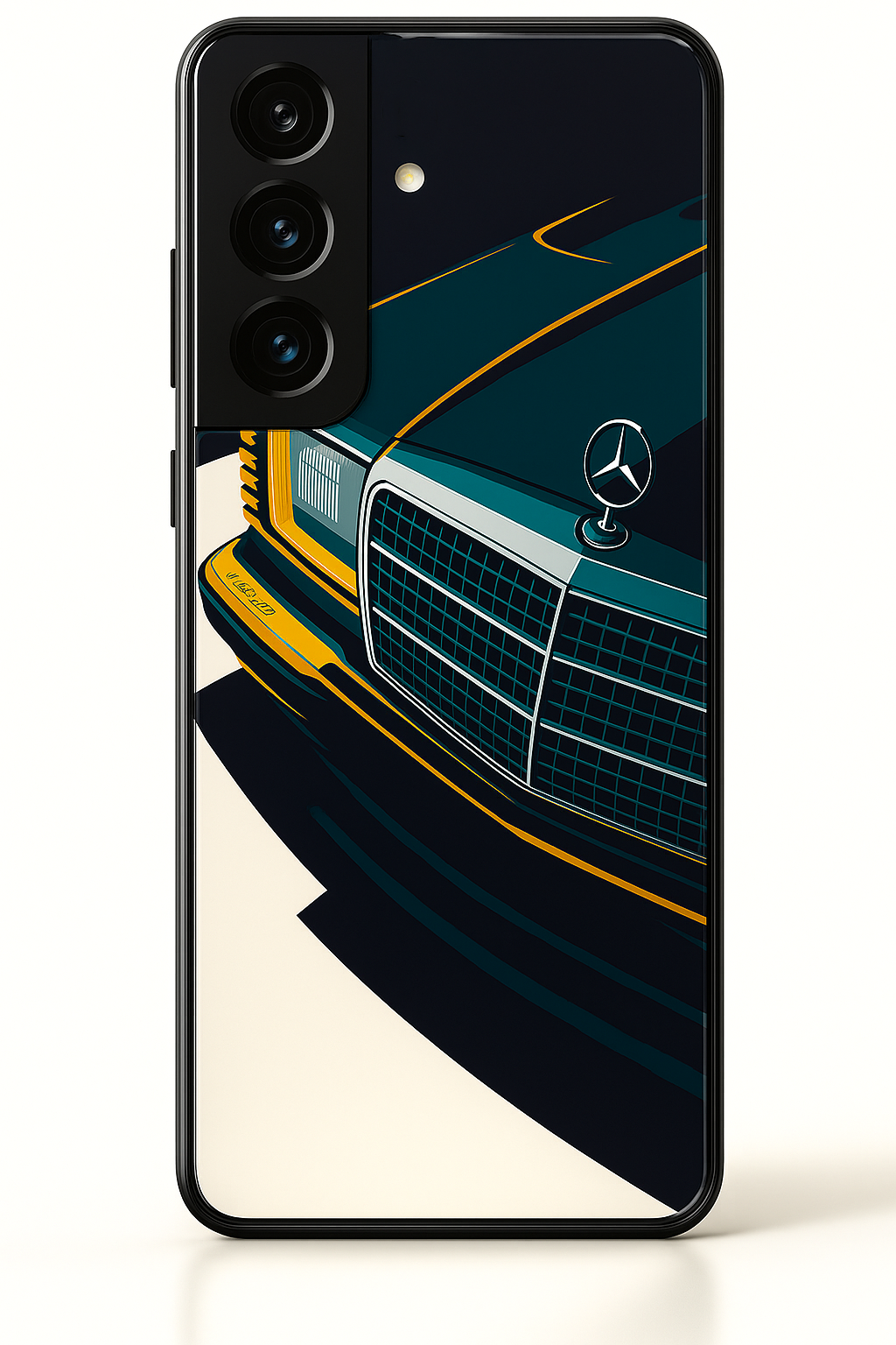 Minimal Car Sketch Premium Glass Back Cover For Galaxy S, A, M & F Series The Case & Co