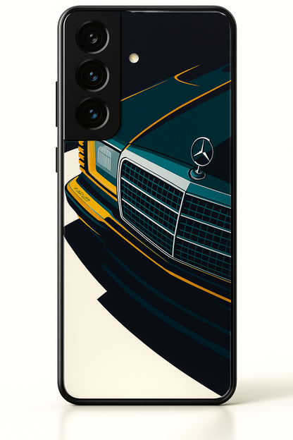 Minimal Car Sketch Premium Glass Back Cover For Galaxy S, A, M & F Series The Case & Co
