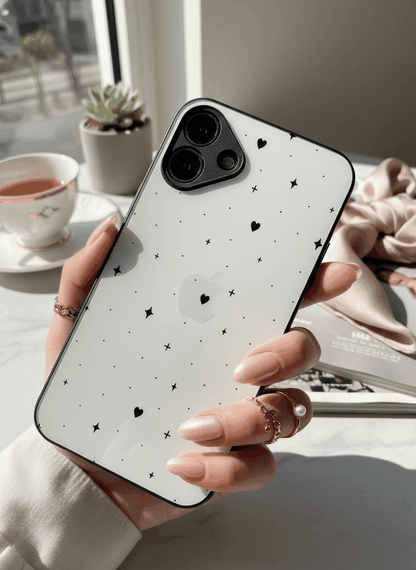 Minimal Love Glass Back Cover For iPhone 11-17 The Case & Co