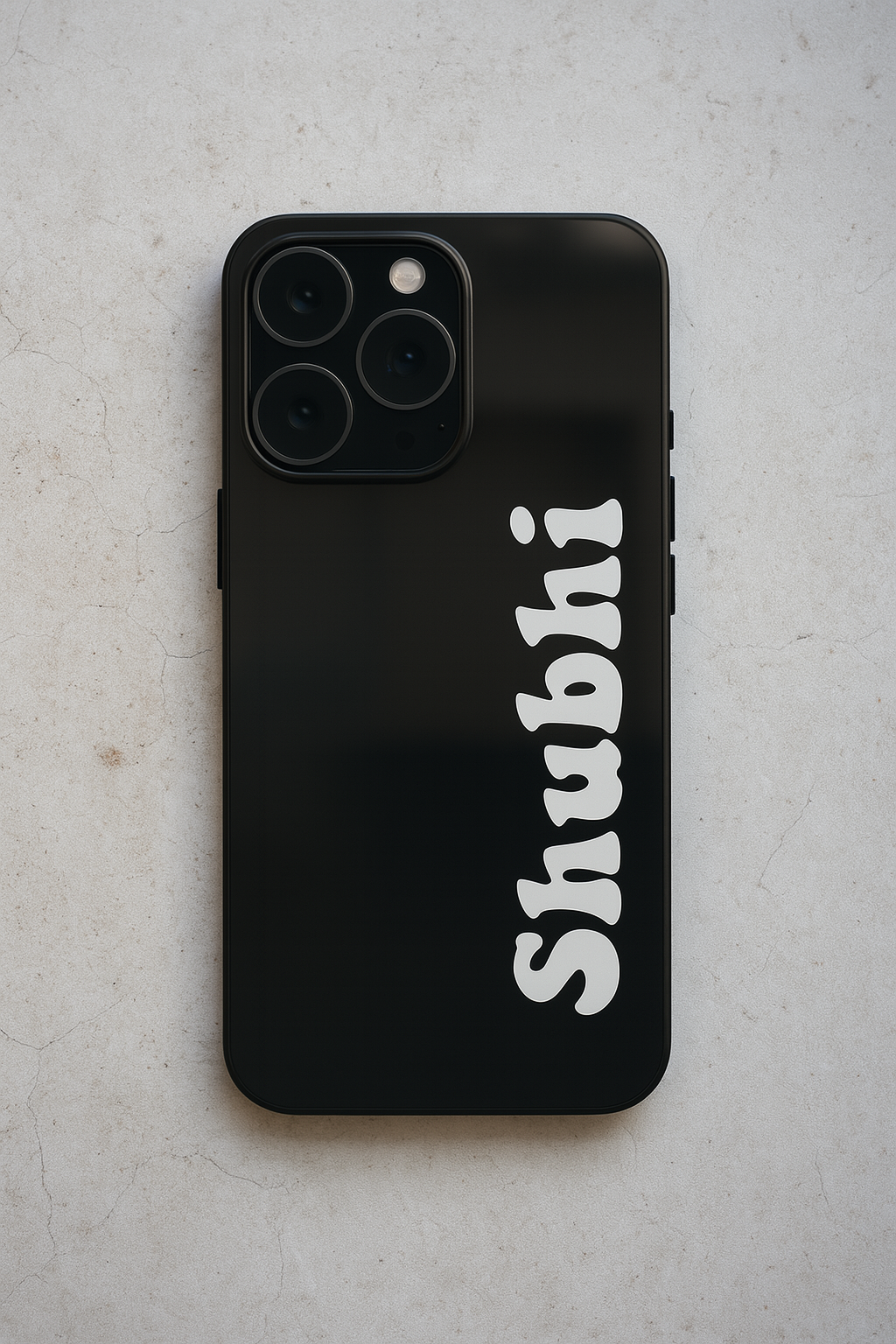 Minimal Luxe Personalised Name Premium Glass Back Cover For iPhone 11,12,13,14,15,16,17 Models The Case & Co