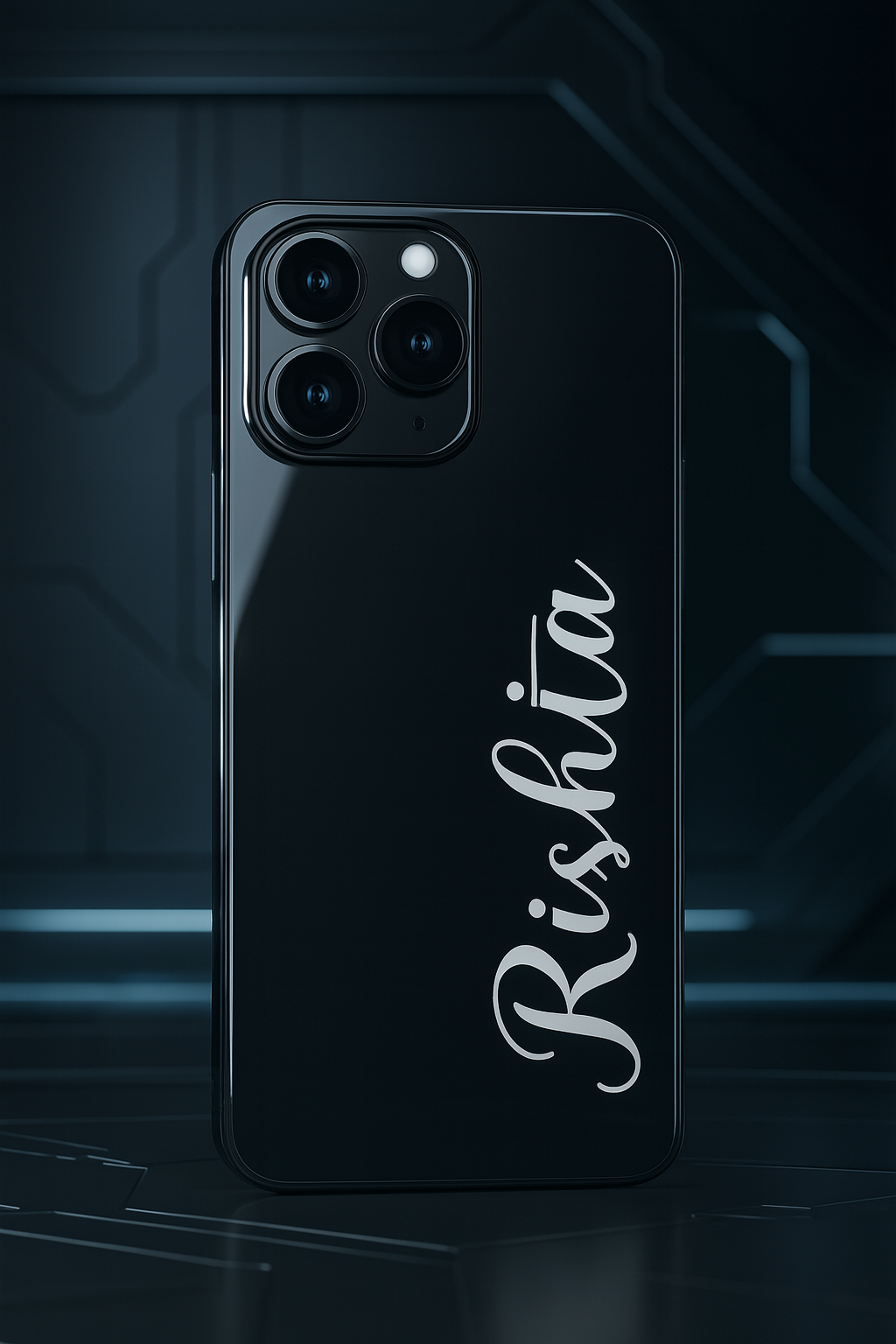 Minimal Luxe Personalised Name Premium Glass Back Cover For iPhone 11,12,13,14,15,16,17 Models The Case & Co