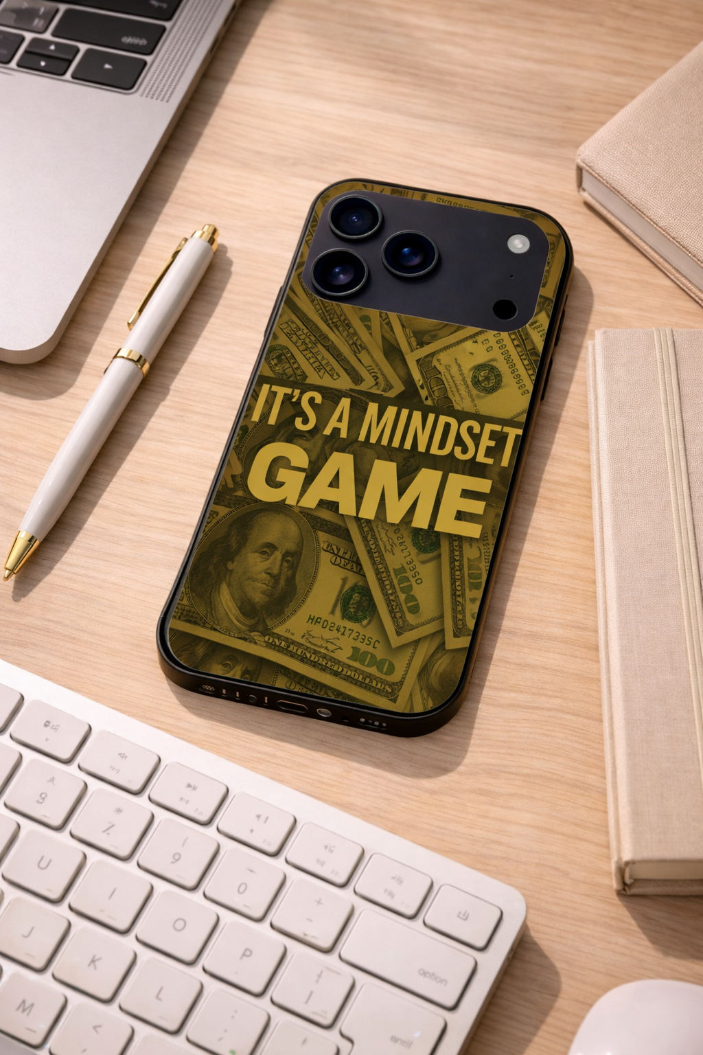 Money Mindsete Premium Glass Back Cover For iPhone 11,12,13,14,15,16,17 Models The Case & Co