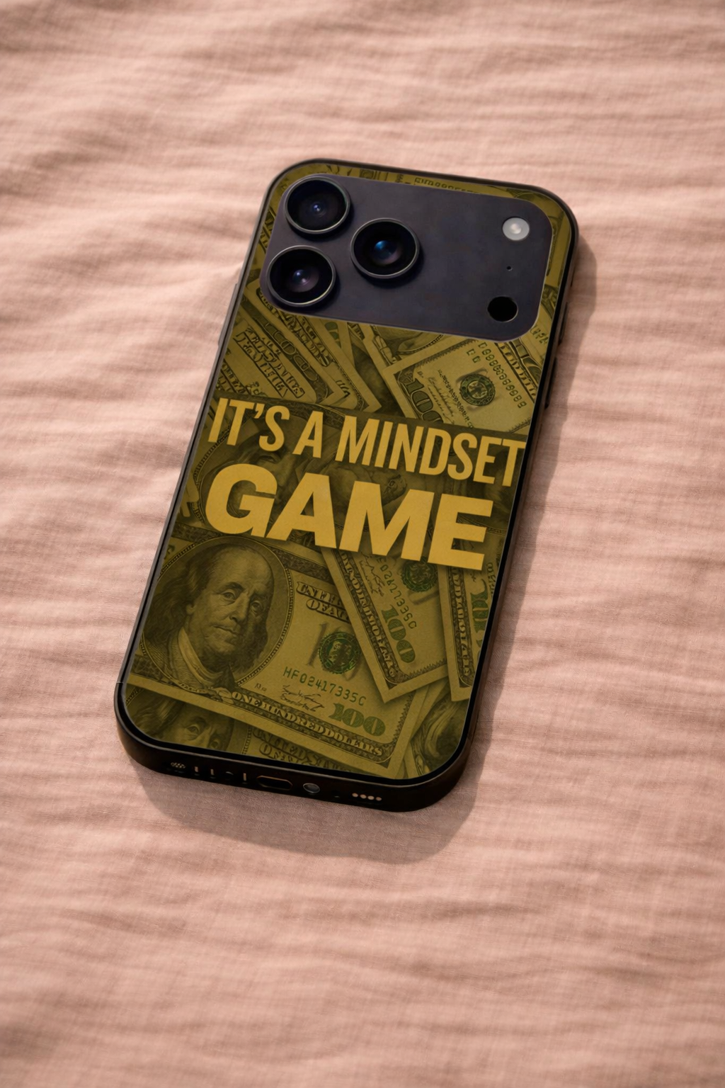 Money Mindsete Premium Glass Back Cover For iPhone 11,12,13,14,15,16,17 Models The Case & Co