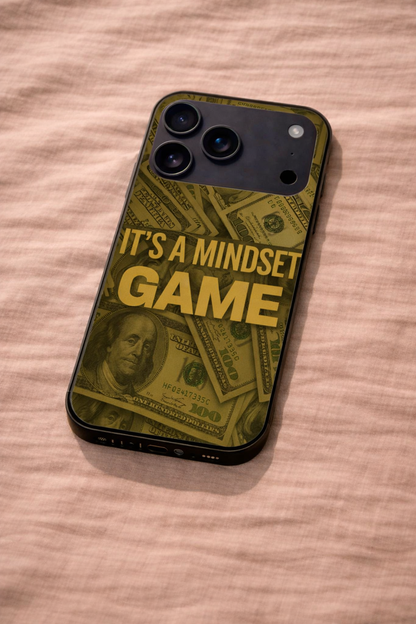 Money Mindsete Premium Glass Back Cover For iPhone 11,12,13,14,15,16,17 Models The Case & Co