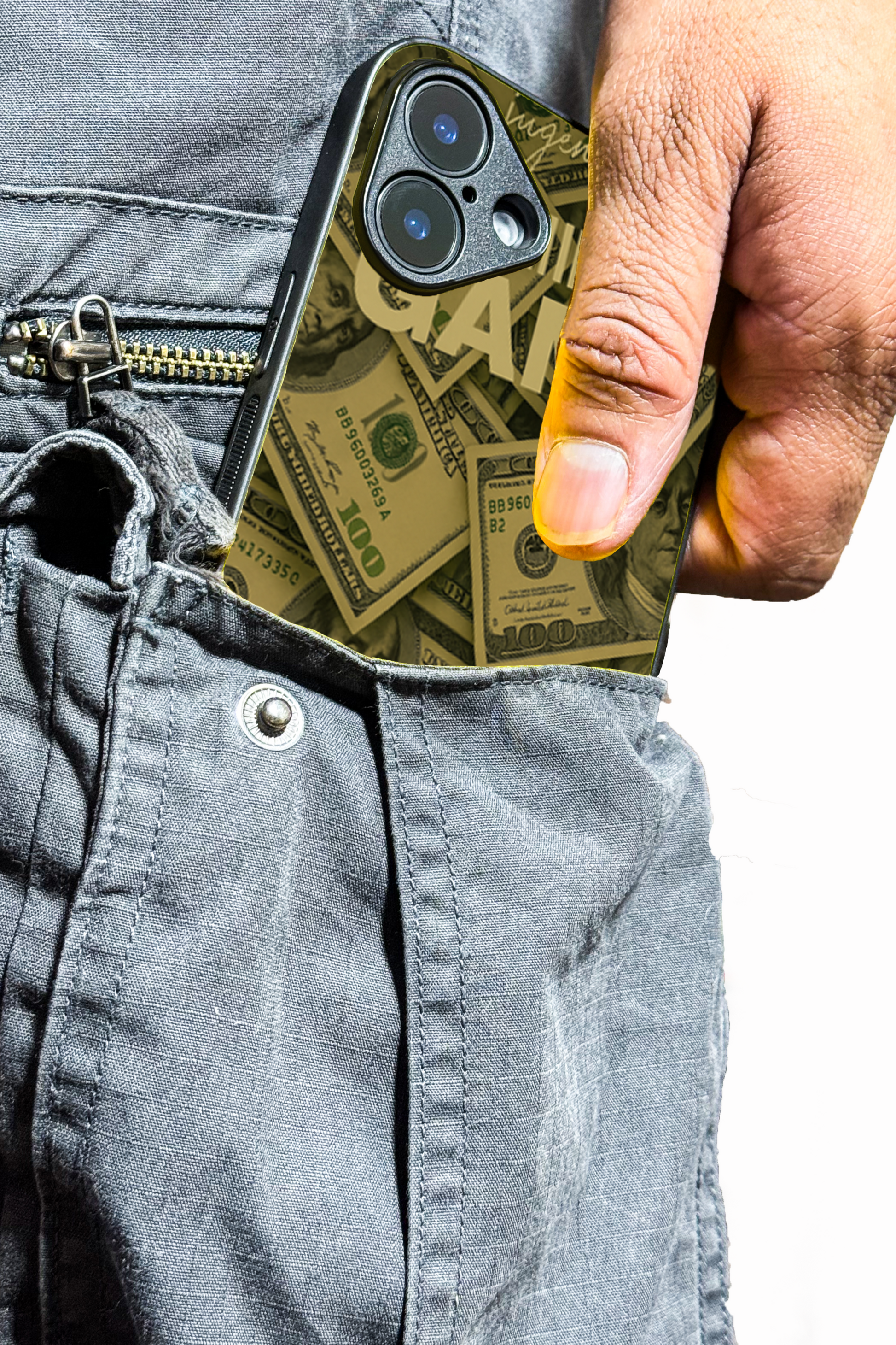 Money Mindsete Premium Glass Back Cover For iPhone 11,12,13,14,15,16,17 Models The Case & Co