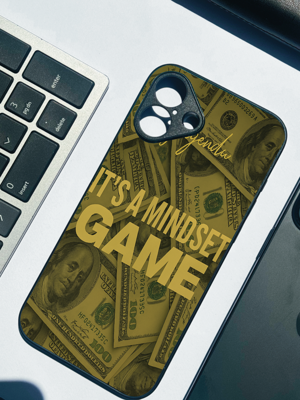 Money Mindsete Premium Glass Back Cover For iPhone 11,12,13,14,15,16,17 Models The Case & Co