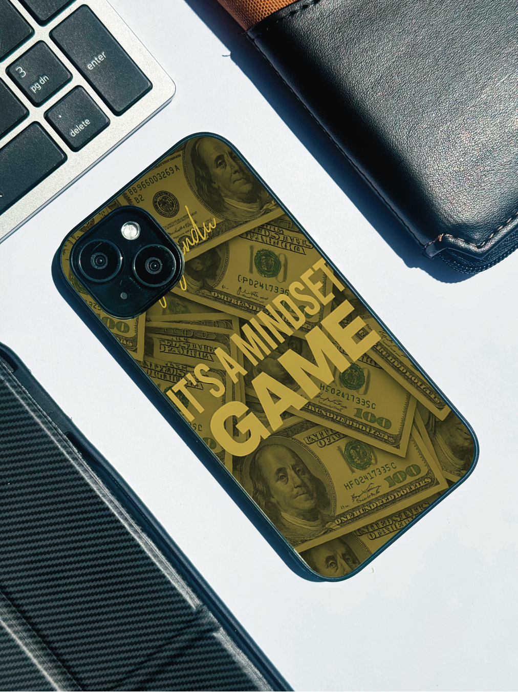 Money Mindsete Premium Glass Back Cover For iPhone 11,12,13,14,15,16,17 Models The Case & Co