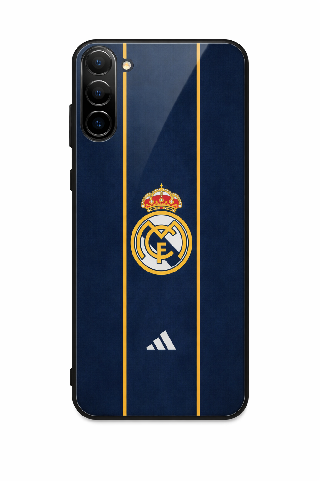 Navy Gold Reign Premium Glass Back Cover For Galaxy S, A, M & F Series The Case & Co