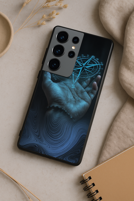 Neon Navigator Premium Glass Back Cover For Galaxy S, A, M & F Series The Case & Co