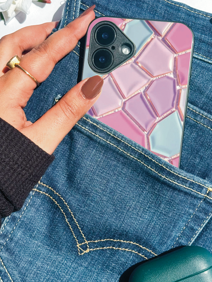 Opaline Glow Premium Glass Back Cover For iPhone 11,12,13,14,15,16,17 Models The Case & Co