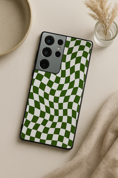 Optic Flow Premium Glass Back Cover For Galaxy S, A, M & F Series The Case & Co