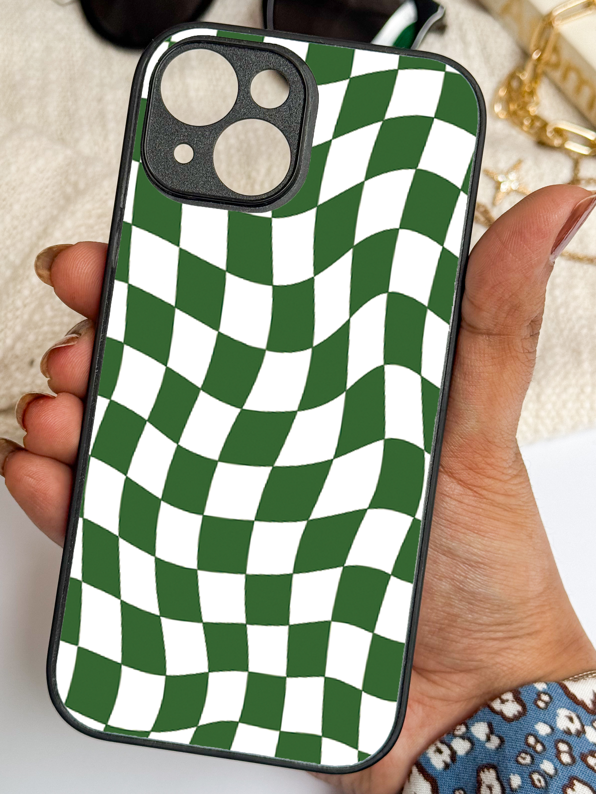 Optic Flow Premium Glass Back Cover For iPhone 11,12,13,14,15,16,17 Models The Case & Co