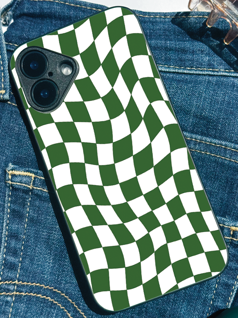 Optic Flow Premium Glass Back Cover For iPhone 11,12,13,14,15,16,17 Models The Case & Co