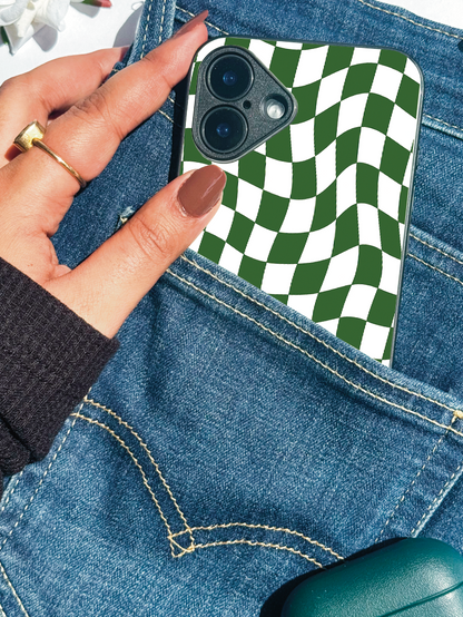 Optic Flow Premium Glass Back Cover For iPhone 11,12,13,14,15,16,17 Models The Case & Co