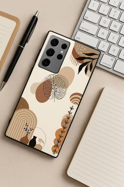 Organic Aura Premium Glass Back Cover For Galaxy S, A, M & F Series The Case & Co